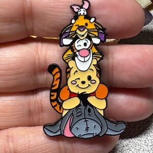 Pooh and the gang enamel pin/brooch
